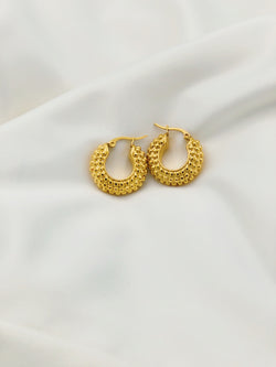 Ava Hoops 18k Gold Plated Earrings 